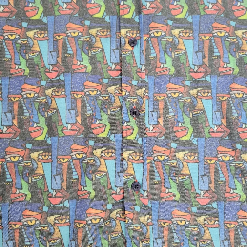 Franco Negretti shirt with cubist face print - Picture 4 of 11